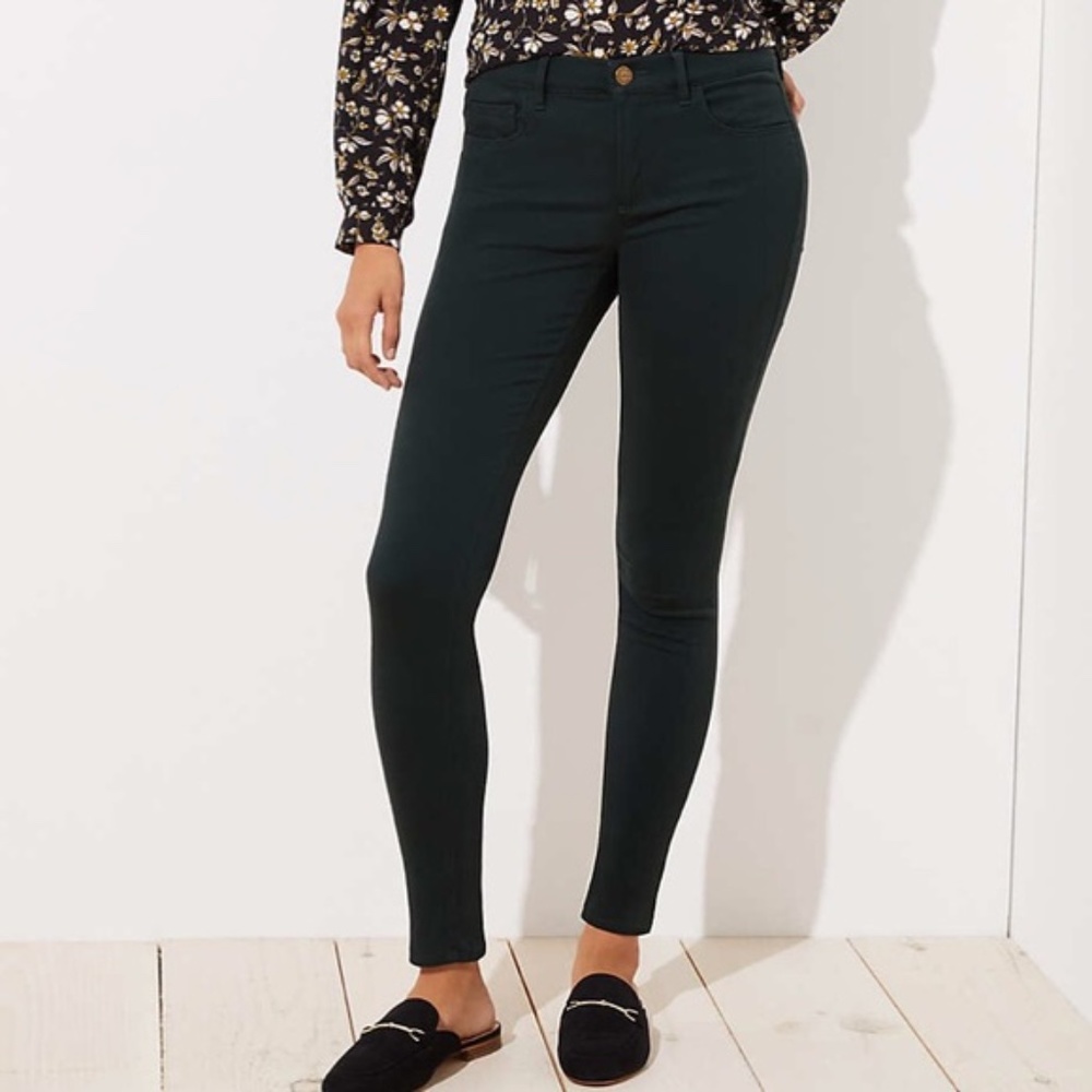 LOFT Legging Jeans in Marisa Fit Deepest Green Plus 22